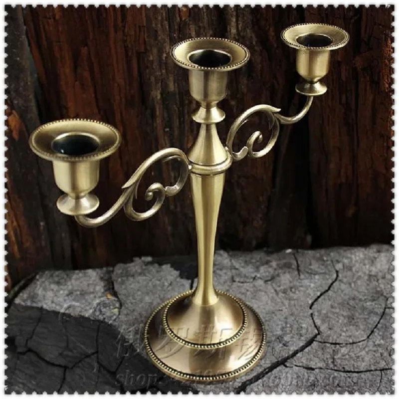 Свадебные украшения посеребренные канделябры с тиснением декоративные