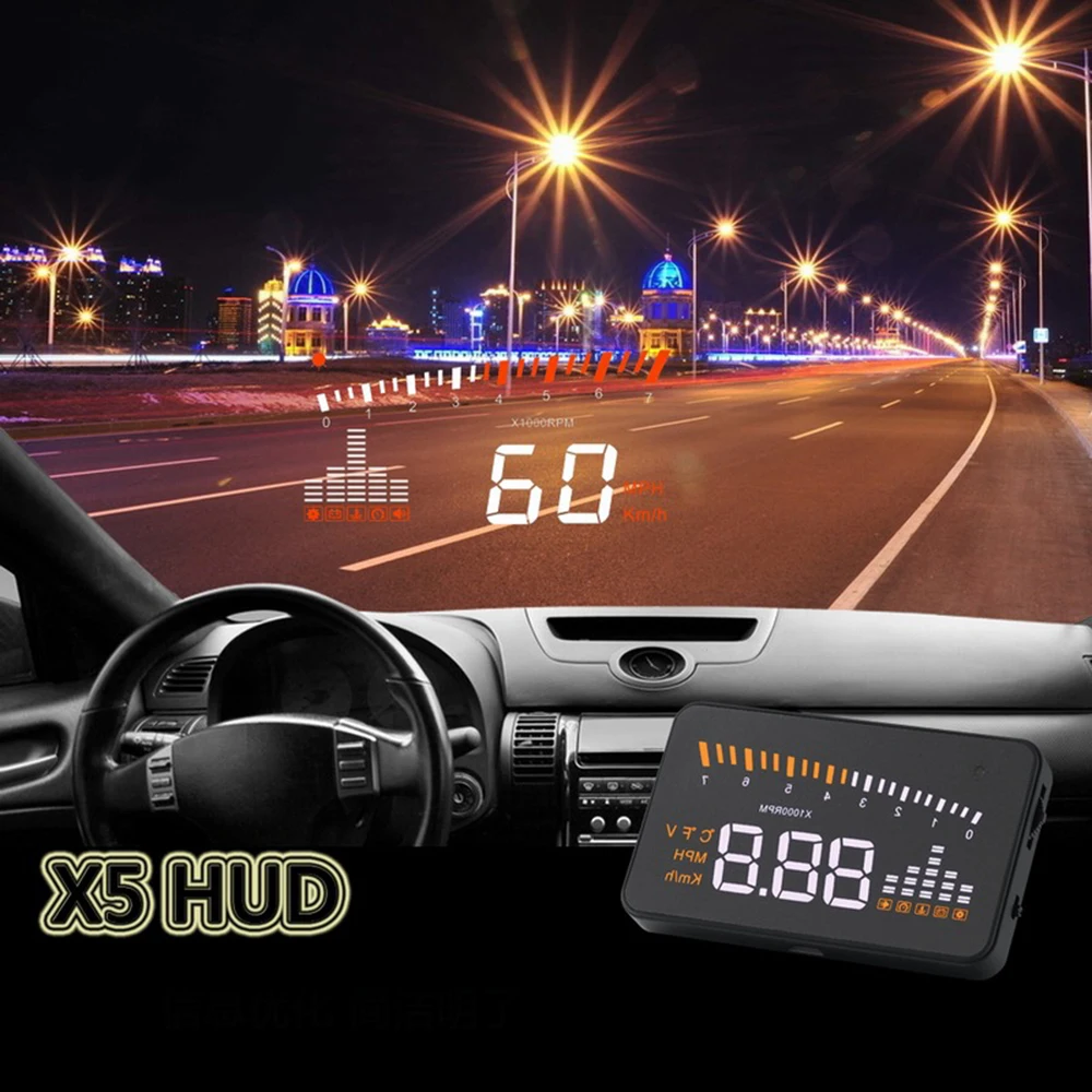 Автомобильный проектор на лобовое стекло X5 OBD II EOBD Предупреждение предупреждения