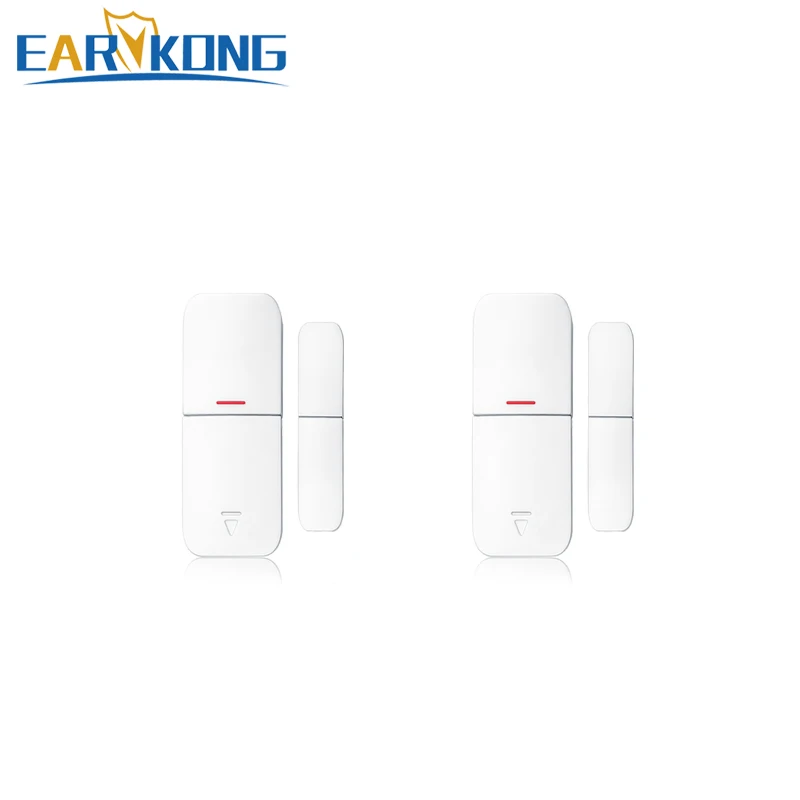 2 pcs EARYKONG 433 МГц беспроводной дверной оконный открытый детектор дверной зазор детектор оптовые цены для домашней охранной системы(Wifi/GSM - Цвет: 2 pcs