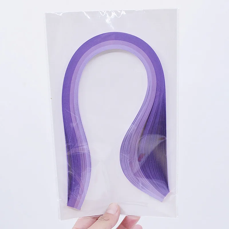 Фиолетовый цвет градиентные прямоугольные полоски для квиллинга DIY Инструменты