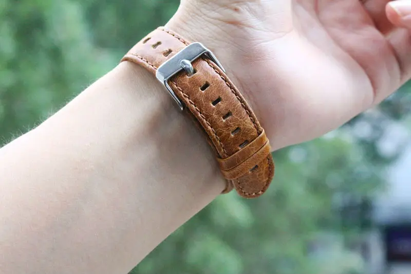 URVOI ремешок для apple watch ручной работы винтажный из натуральной кожи crazy horse iwatch с