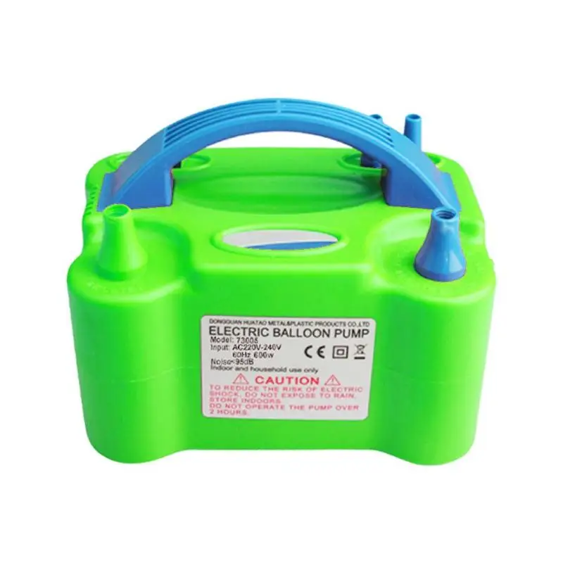 Green EU Plug Портативный воздушный компрессор с двумя отверстиями, надувной электрический воздушный шар, насос, насос для накачивания воздушных шаров, электрический воздушный шар, надувной насос, EU/US Plug - Цвет: Green EU Plug