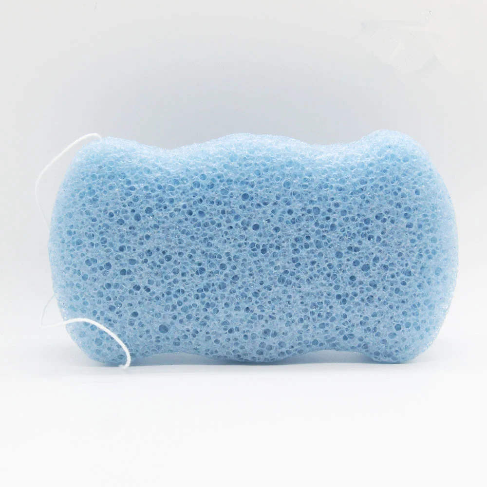 

Blue Natural Konjac Sponge Konnyaku Facial Exfoliator Wash Cleansing Cosmetic Puff Flutter Bath Sponges Skin Care Cleaner Tools