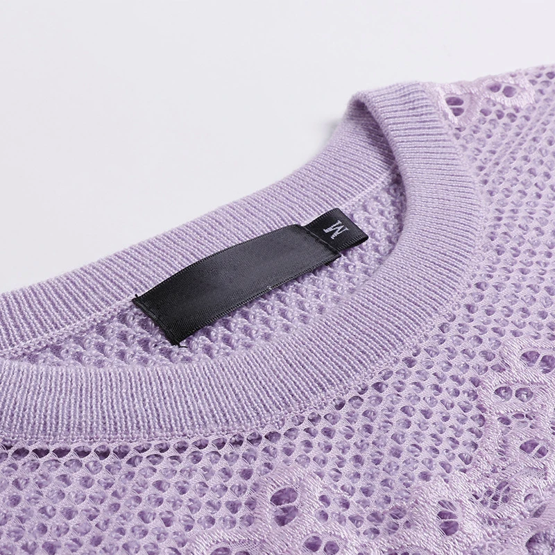 Женский шерстяной свитер SFFZ повседневный прозрачный кружевной с длинными