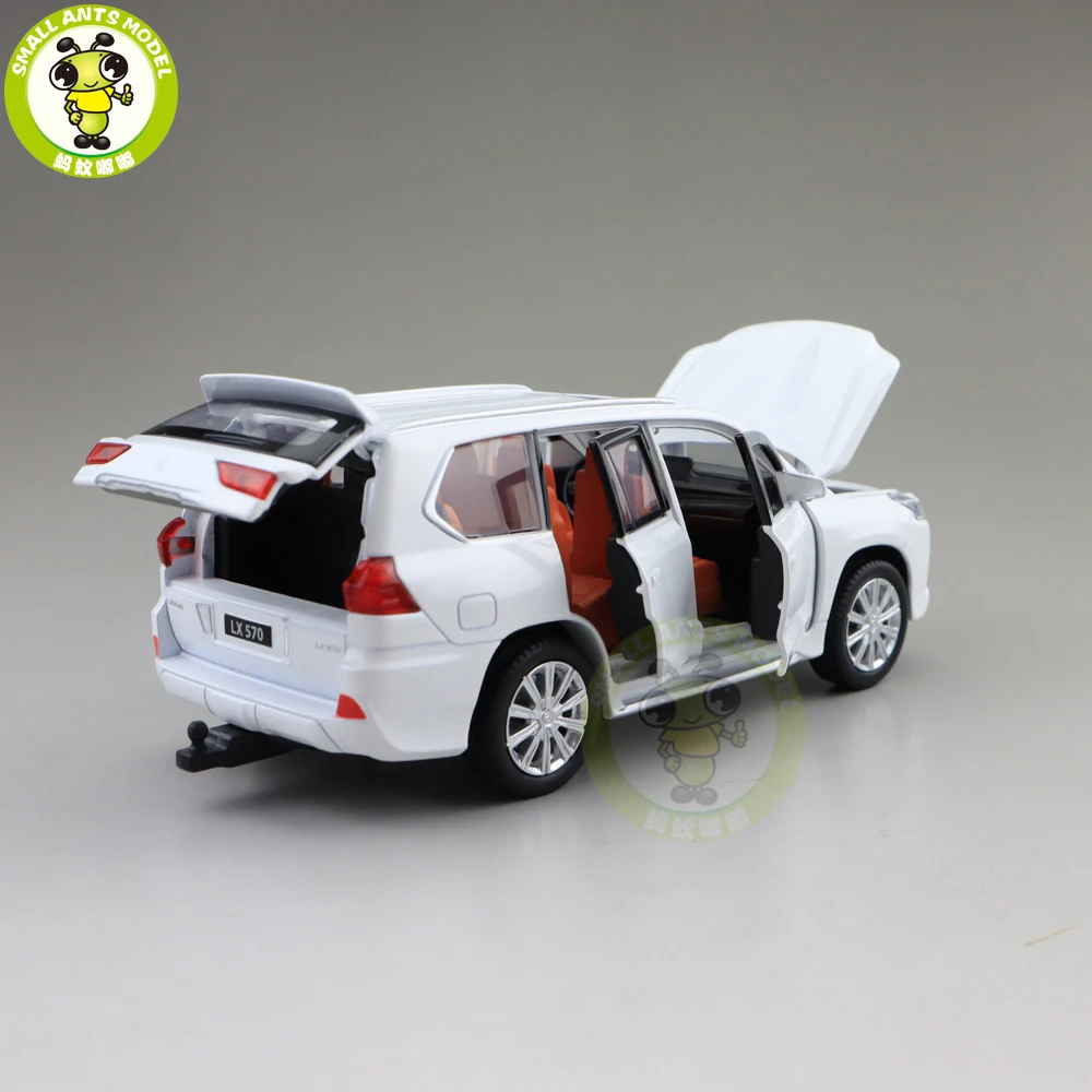 1/32 JACKIEKIM LX570 SUV литая под давлением Модель автомобиля игрушки для детей звуковое освещение вытяжной автомобиль подарок для мальчиков и девочек