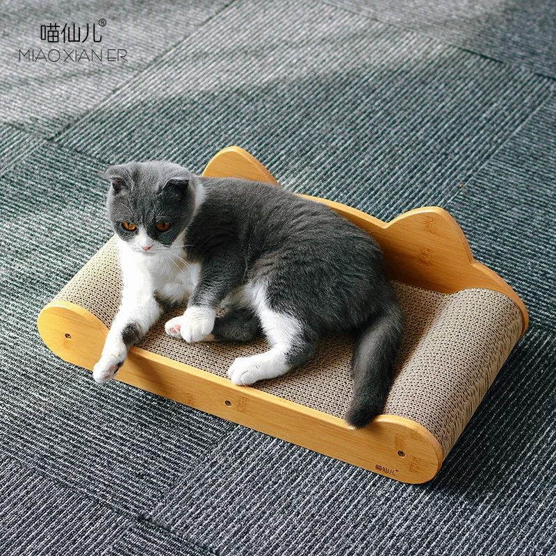 Miaoxian твердая древесина гофрированная бумага кровать кошка царапина доска