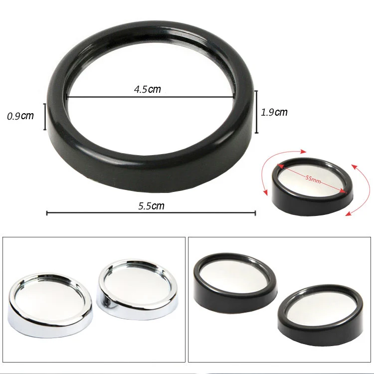 HUANLISUN 1 Pair Driver 2 Side Wide Angle Round Convex Car Vehicle Mirror Blind Spot Auto Rearview 360 | Автомобили и мотоциклы