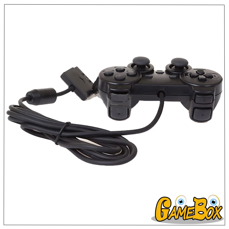 Двойная вибрация проводной игровой контроллер геймпад для PS2 Вибрационный ручка
