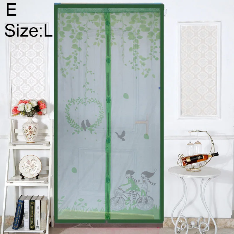 Magnetic Door Mesh Curtain Insect Mosquito Net Screen Bug Fly Guard Soft Cartoon Best Price - Цвет: 100cmX210cm