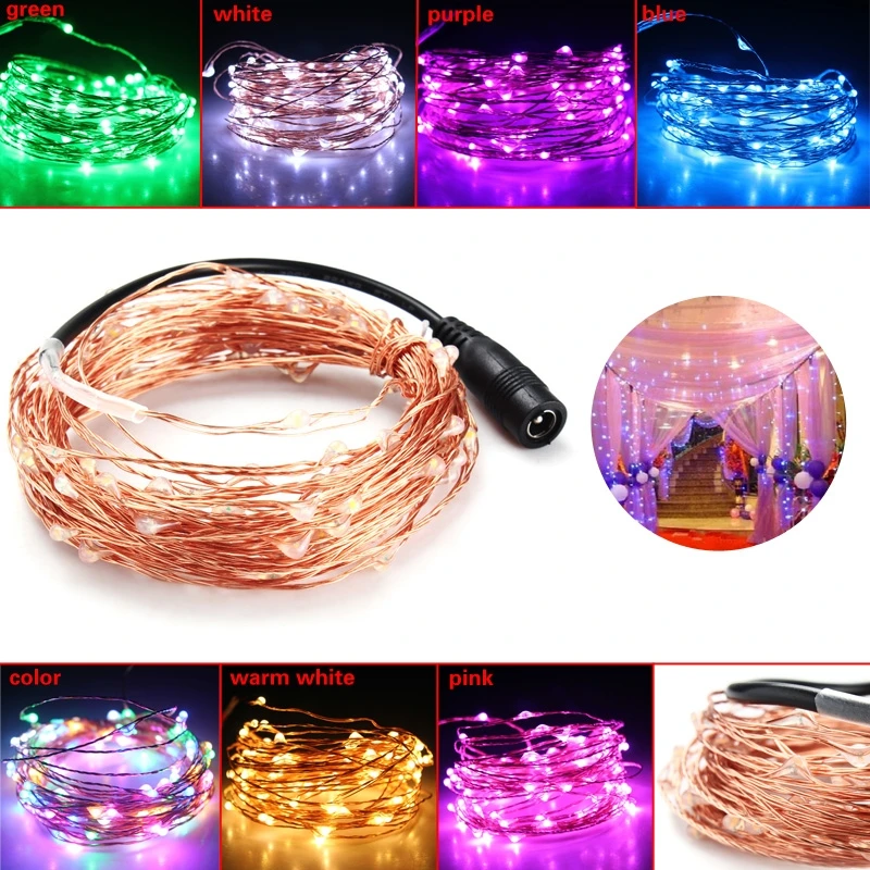 

LED Strip Waterproof 10M 100LED 12V Copper Wire Light String Fairy Lamp Christmas Party weddings holiday Decoration neon light