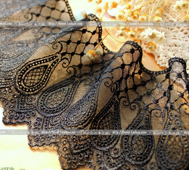 2 ярда Высококачественная Роскошная широкая черная фототкань для платья нижнего