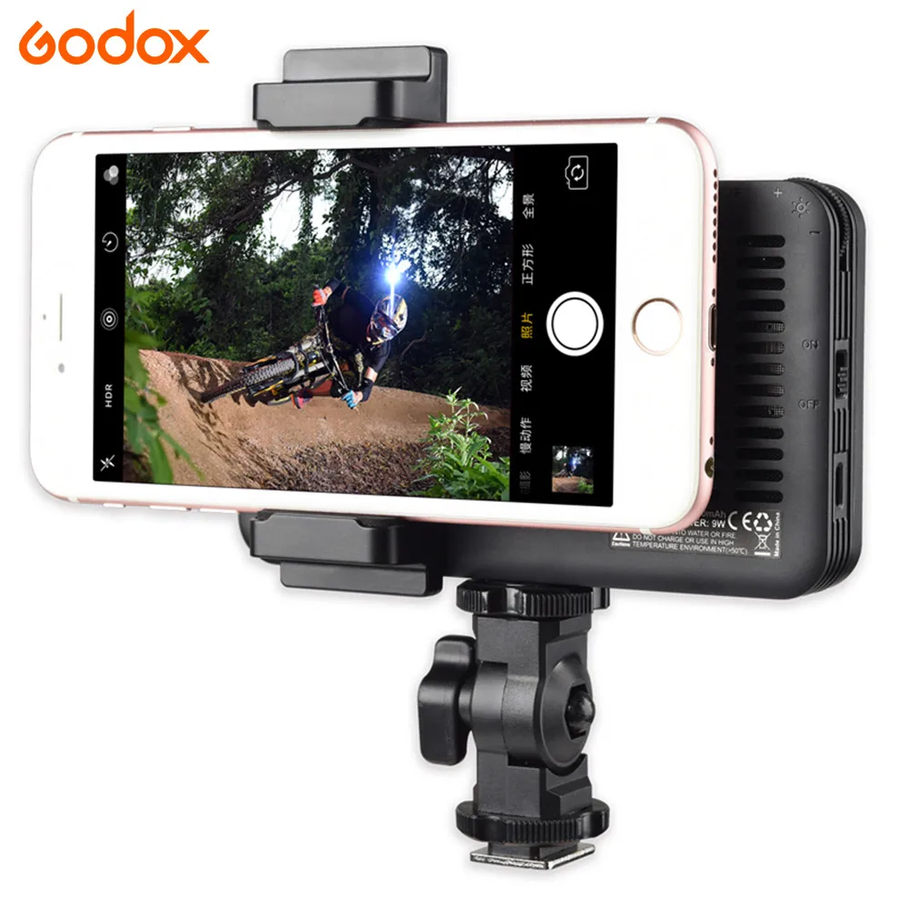 GODOX M150 LED Light 5600K White Color Led panel Selfie light Lamp for Iphone Smart Phone Video Camera maquiagem | Электроника