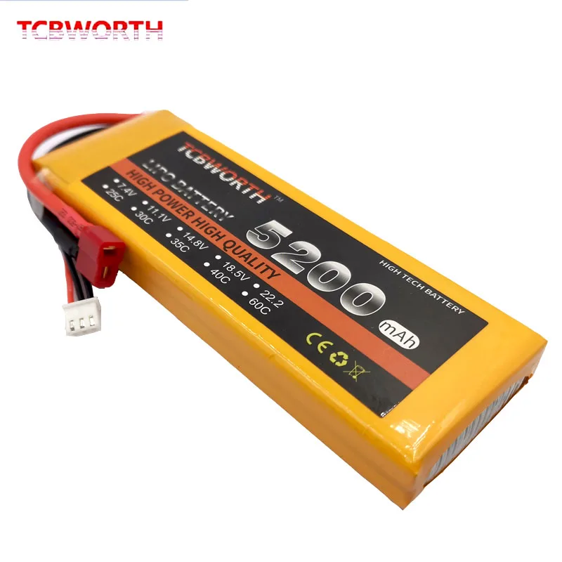 Аккумулятор LiPo 2S 7 4 В 5200 мАч 60C для радиоуправляемого самолета вертолета