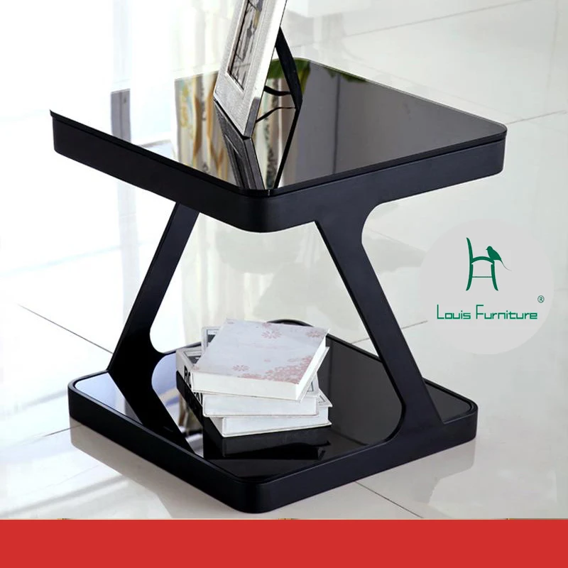 Модные журнальные столики Луи из закаленного стекла для гостиной креативный