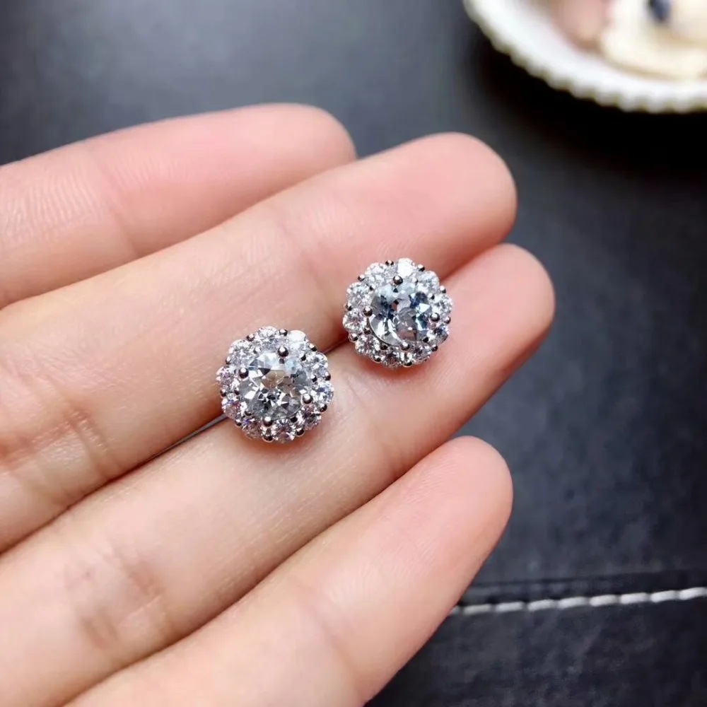 Женское кольцо с аквамариновым кулоном shilovem свадебное ювелирное изделие из