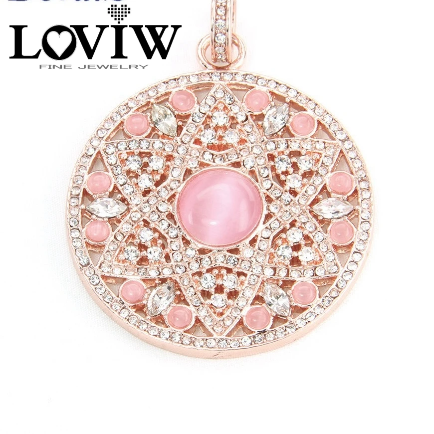 Роза кварцевая с орнаментом Большая подвеска роза золото белый цирконий