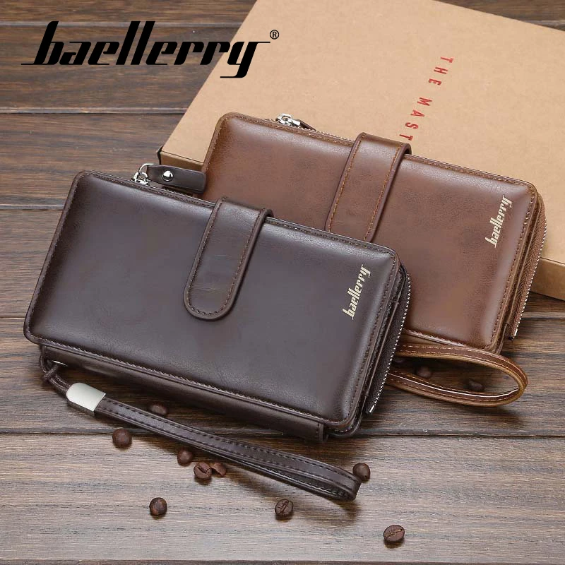 Baellery модный мужской длинный кошелек PU кожаный сумки для мужчин роскошный бренд