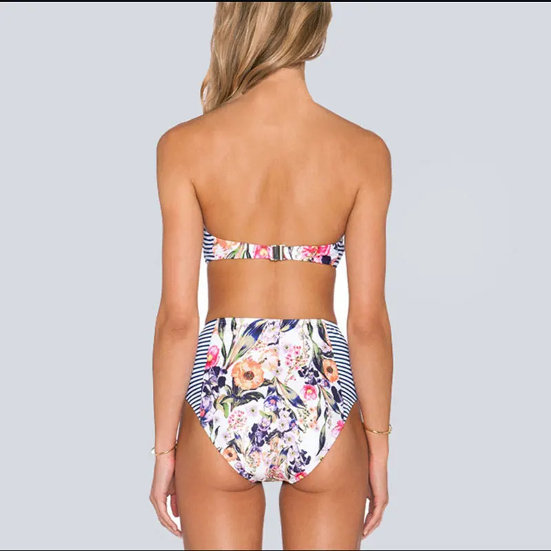 

High Waisted Bathing Suit Retro High Waisted Swimsuits Print Bikini Sexy Biquini Beach Wear Biquine Push Up Bikini