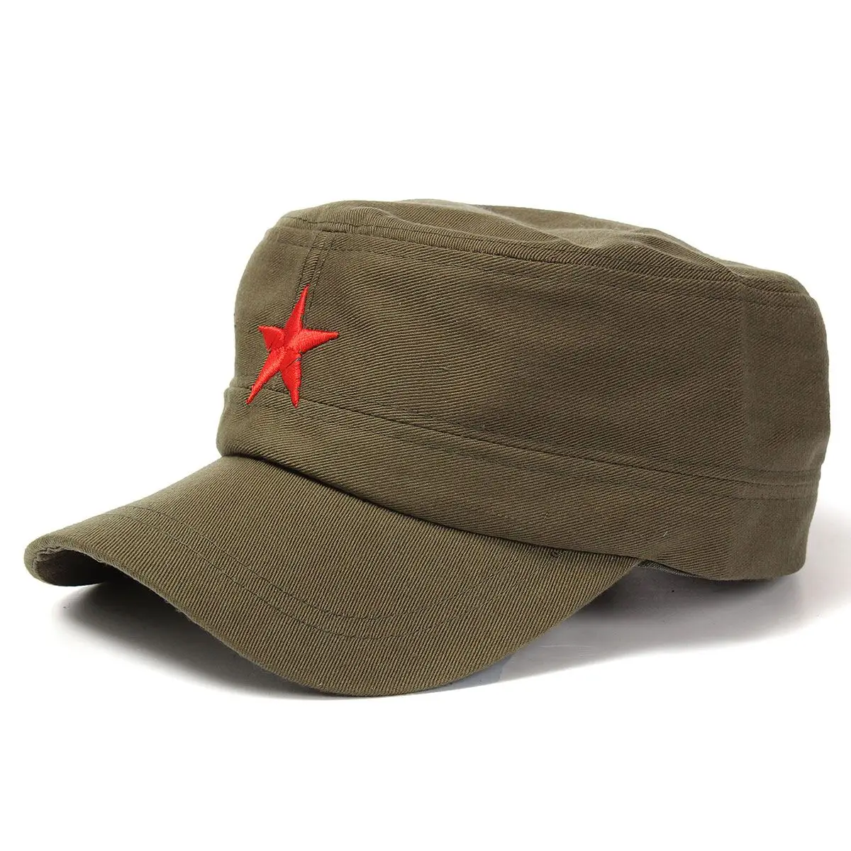 Красная звезда, военная Кепка, женская, мужская, патрульная, усталость, регулируемая, армейская Кепка, повседневная, винтажная, солнцезащитная Кепка, s, мужская, женская, Snapback, шапка для папы, 4 цвета - Цвет: Армейский зеленый