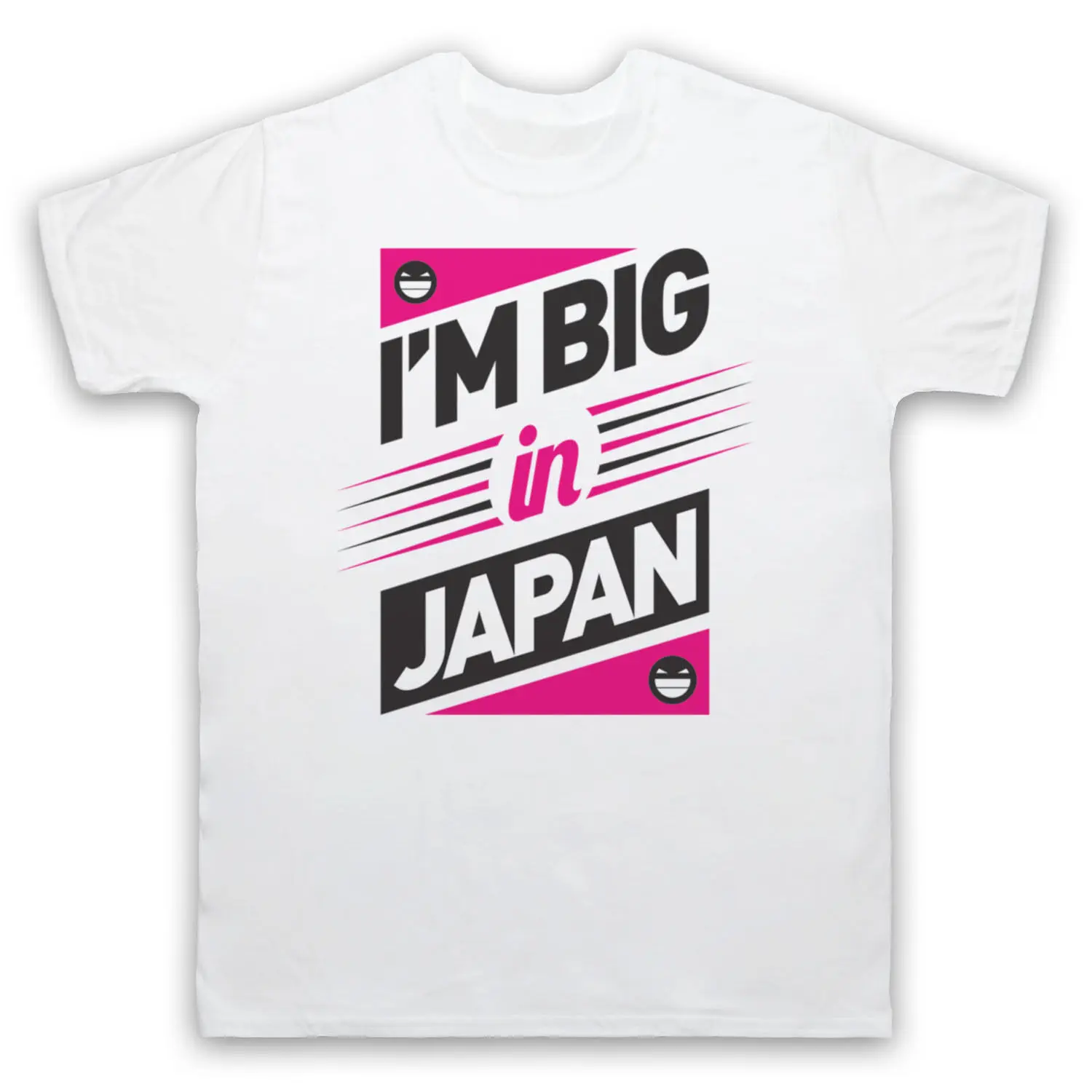 I'M BIG IN JAPAN стильная надпись забавная футболка в ретро стиле размеры для взрослых