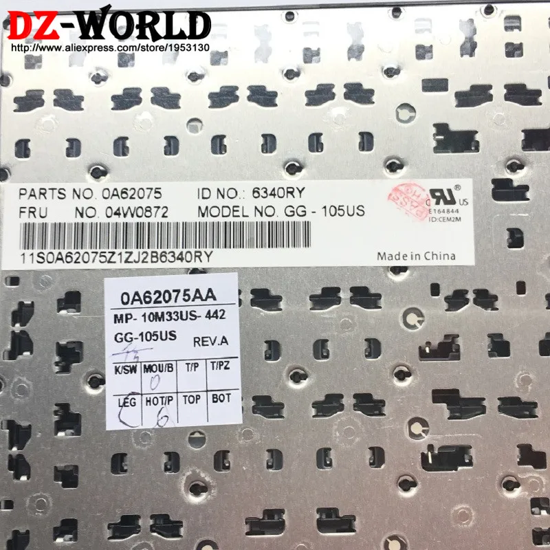 Новая Оригинальная английская клавиатура для Lenovo Thinkpad E520 E525 Teclado 04W0872 04W0836