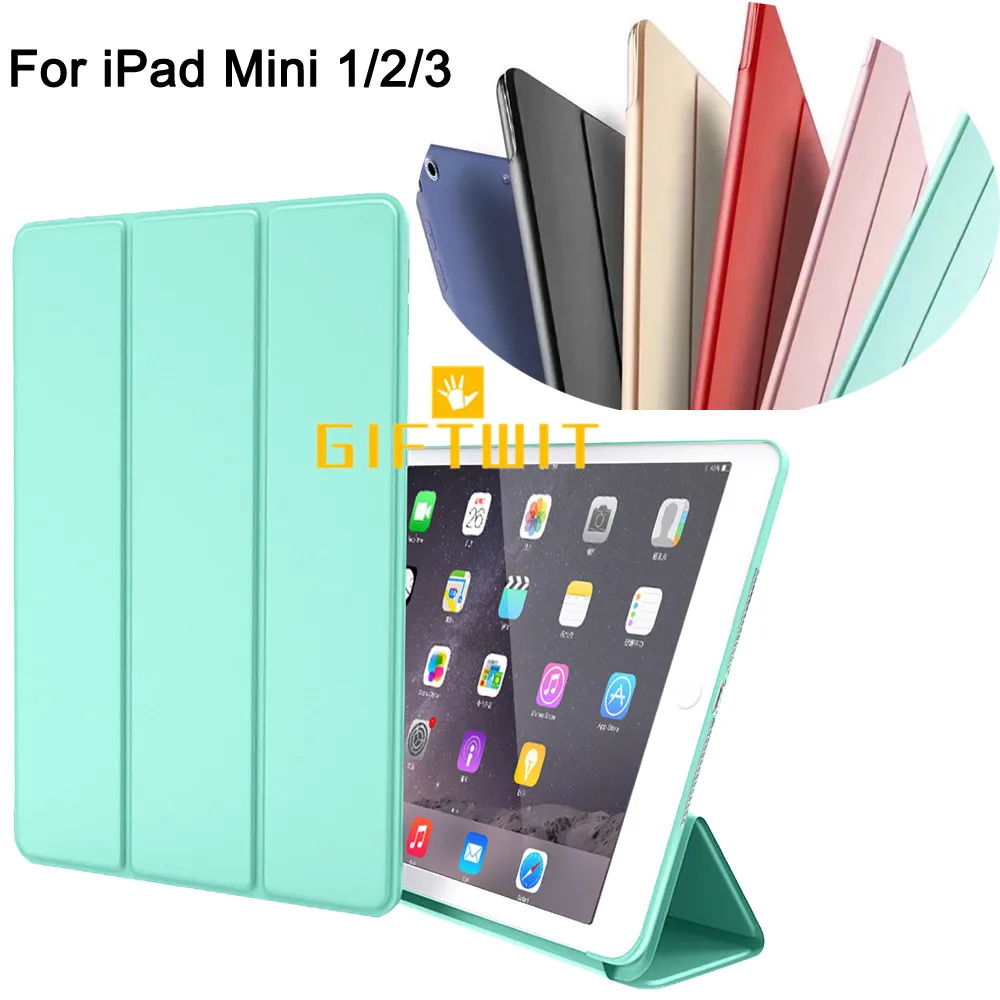Чехол тройного сложения для iPad Mini 1/2/3 передний чехол из искусственной кожи