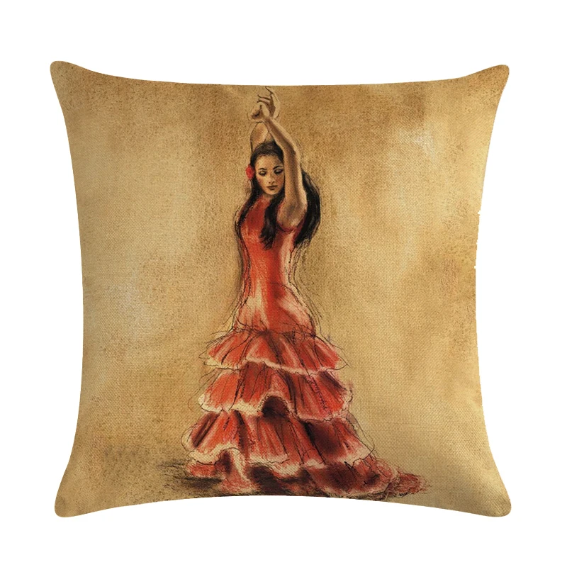 Наволочка для подушки 45*45 см набор подушек с рисунком балерины дома гостиной