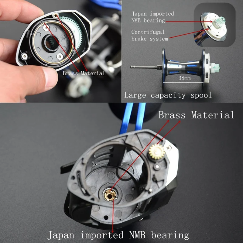Slow Shake Bait Casting Reel 12+1Bb Jig Wheel Max Drag 11Kg Boat Wheel Gear Ratio 7.0:1 Lure Fishing Reel