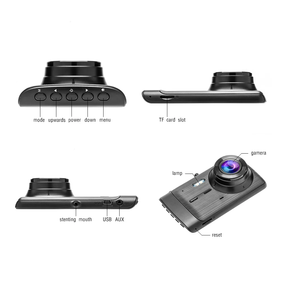 Podofo Dashcam двойной объектив Автомобильный видеорегистратор Камера FHD 1080P 3 8 ''ips