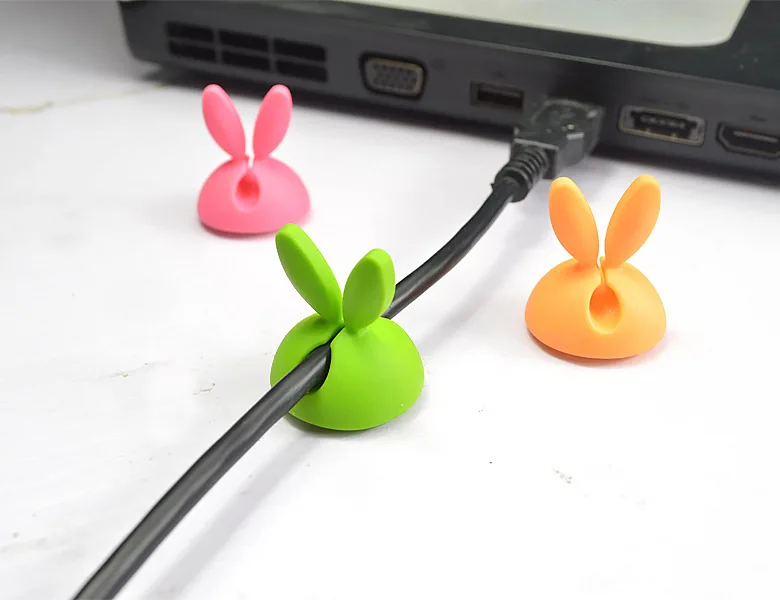 Лидер продаж 1 шт./Лот силиконовая настольная намотка для кабеля с заячьими