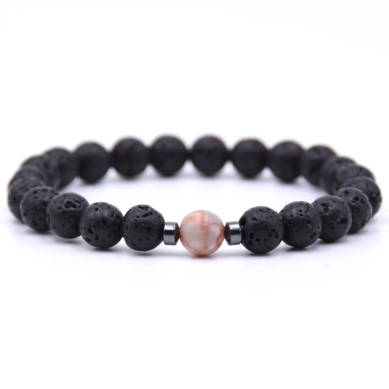 8 мм лавовый камень бисер браслет для мужчин браслеты женщин женские туфли