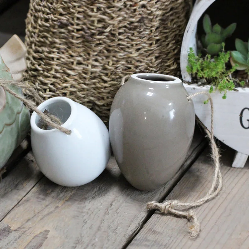 Подвесной горшок для суккулентов керамический зеленый дом дома и сада домашний