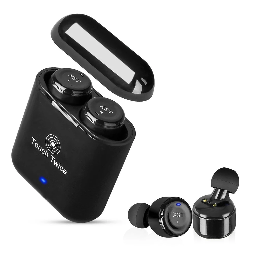 Новая усовершенствованная X3T touch Управление True Беспроводной Bluetooth наушники мини спортивные наушники с зарядки чехол для смартфона