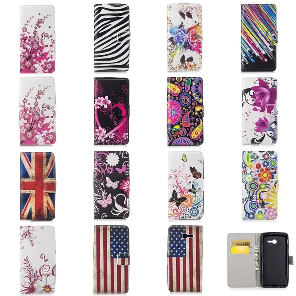 Флаг США Великобритания бабочка с рисунком цветка сливы кожаный бумажник чехол