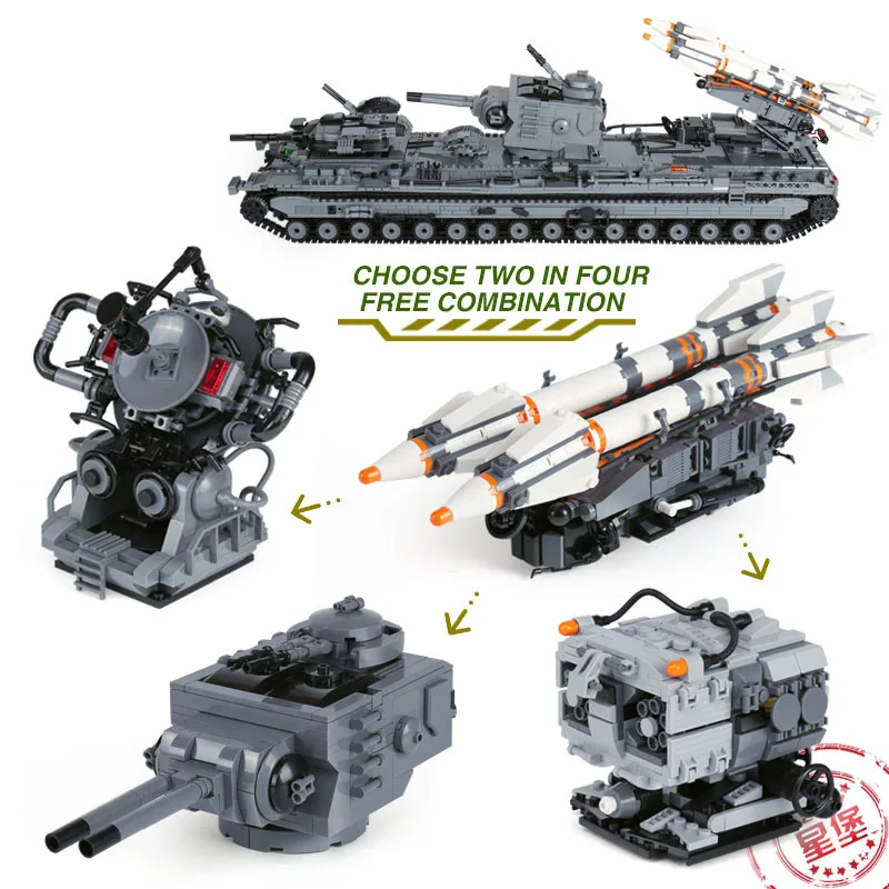 XingBao 06006 3663 шт креативные MOC военные серии KV 2 набор Танков для детей Обучающие