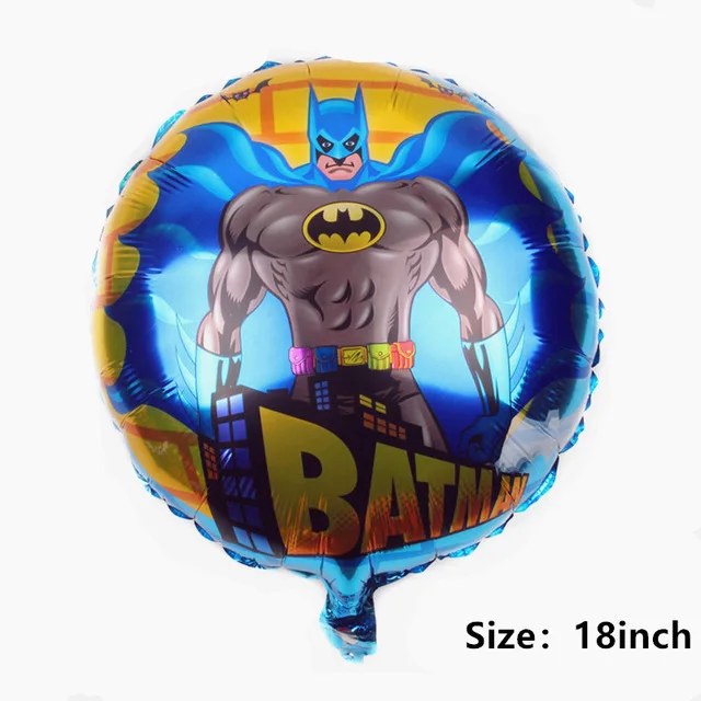 batman spiderman iron man hulk balloon party supplies superhero balloons superman baby super big hero happy birthday ballons toy - Цвет: 1pc