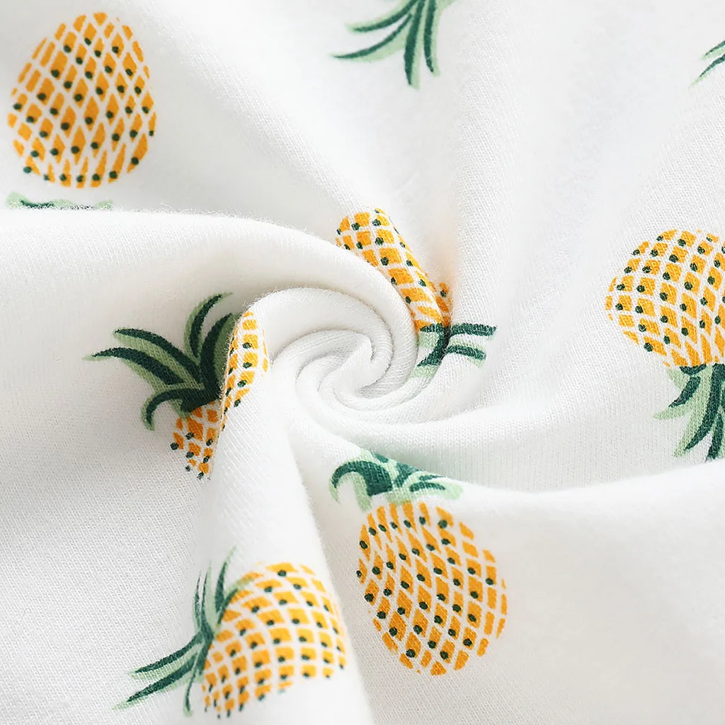 

Summer Infant Boys&Girl Romper Short Sleeve Pineapple Print Jumpsuit Baby Onesies Newborn Little Girls Rompers Baby Clothes Boy