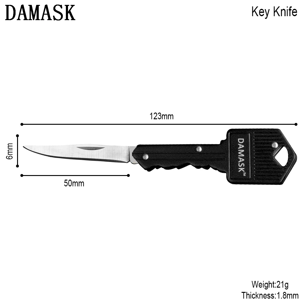 DAMASK 4 шт. набор ключ-нож Портативный подвесной брелок складной нож Кемпинг Туризм