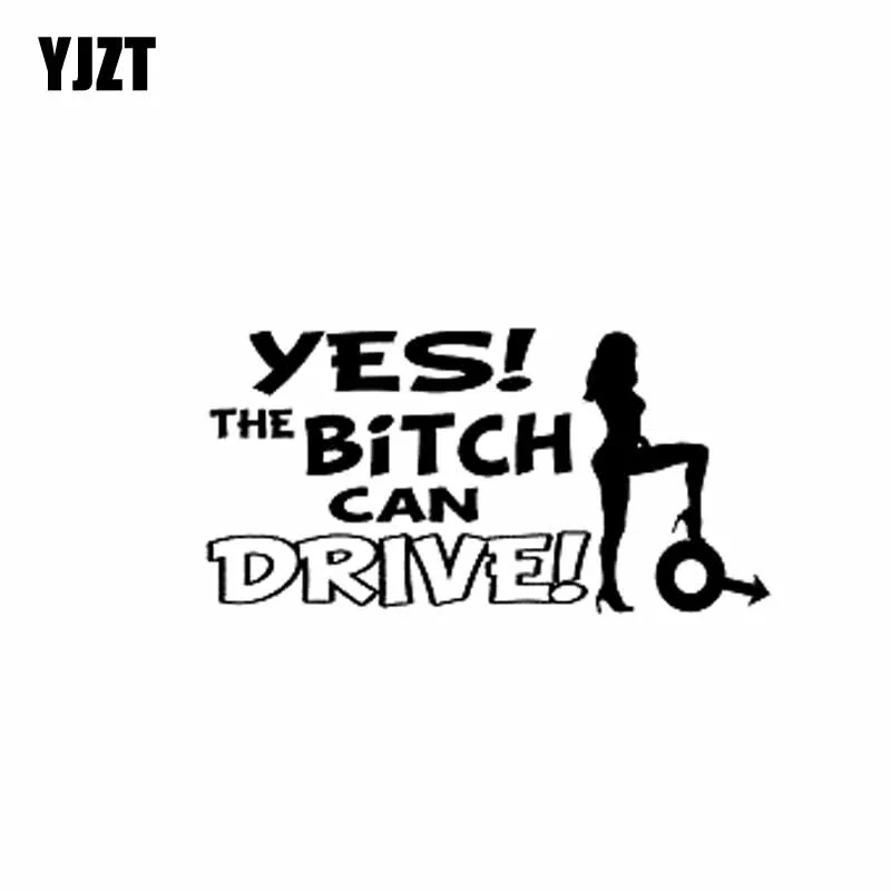 

YJZT 15CM*7.6CM Yes The Can Drive Funny Vinyl Decal Car Sticker Black/Silver C10-01922
