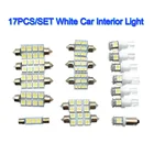 Комплект белых светодиодных ламп для салона автомобиля, 17 шт., купольный светильник, лампа для чтения карты для Volvo V70 XC70 02-07