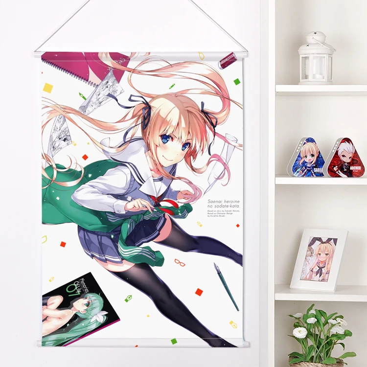 Плоский Новый японский аниме мультфильм saenai heroine no sodate kata персиковый кожа вельвет