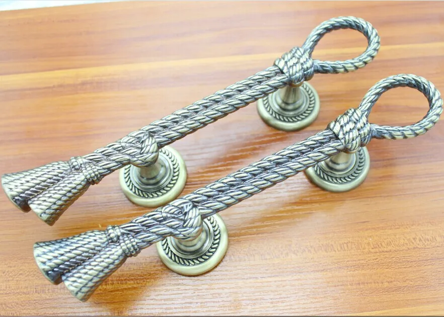 275 мм высококачественные бронзовые деревянные дверные ручки античная латунь KTV