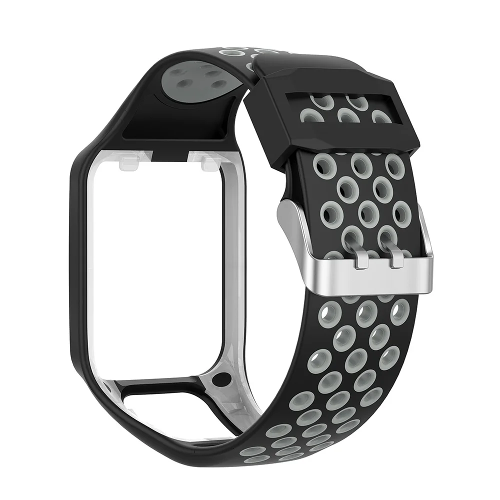 Замена мягкий силиконовый ремешок двойной цвет BraceletFor TomTom 2/3 музыкальные часы на