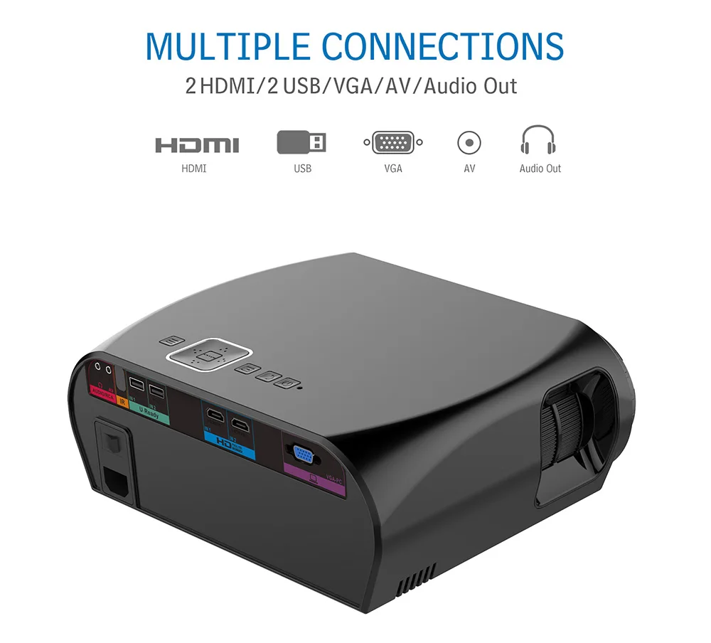 Exquizon GP100 проектор с поддержкой Full HD на Android 6.0.1 wifi Bluetooth 1280*800 3500 люмен светодиодный