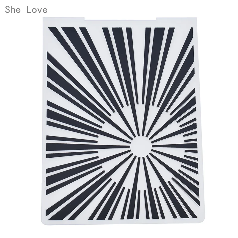 She Love Rays пластиковый с тиснением шаблон папки для альбом скрапбукинга Рождество