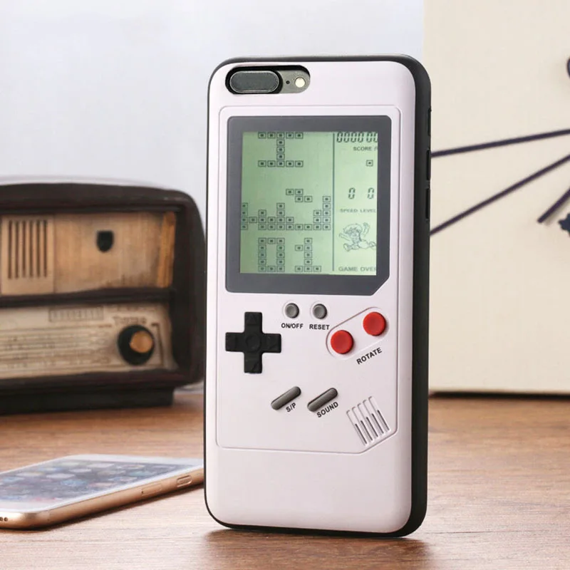 Чехлы для телефонов в стиле ретро GB Gameboy Tetris iPhone 6 6S 7 8 Plus мягкий ТПУ чехол игровой