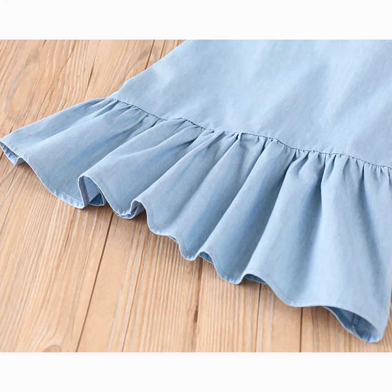 Hurave джинсовые детские без бретелек для девочек детская одежда короткий рукав