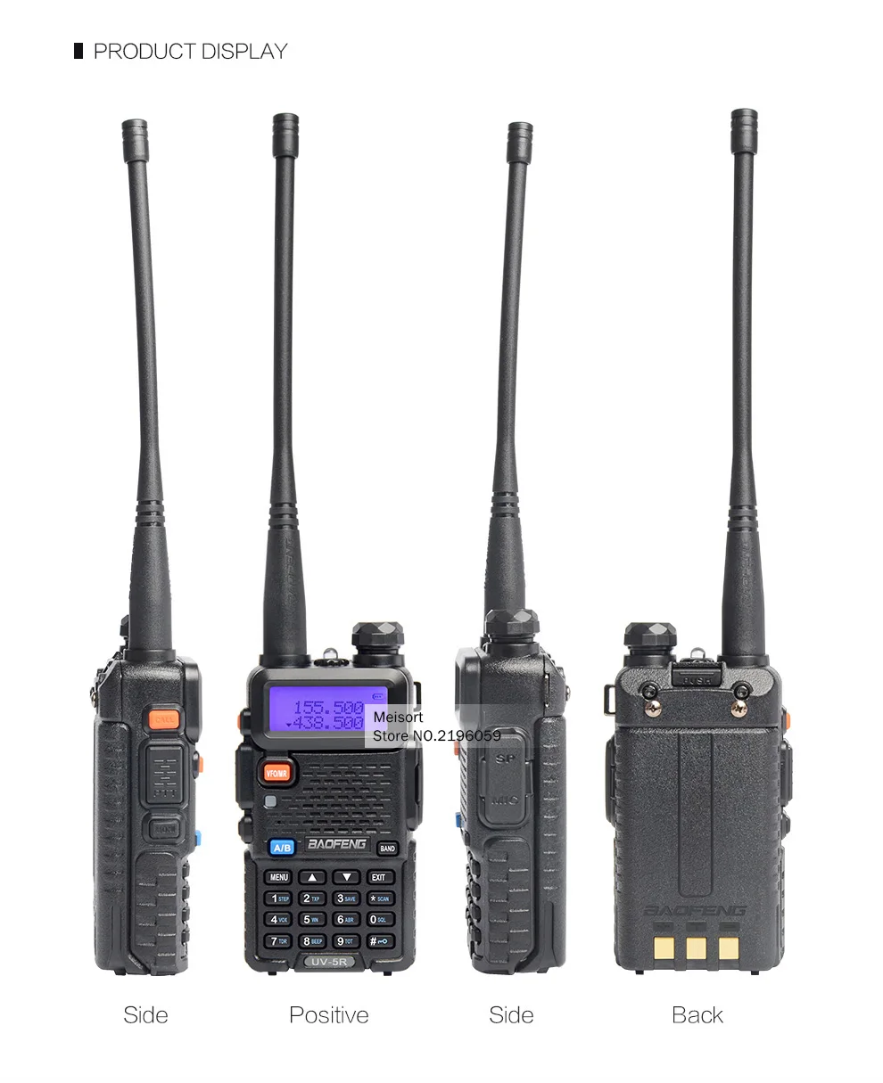 2 шт) Baofeng uv5r рация UV-5R Двухдиапазонная портативная 5 Вт двухсторонняя рация Pofung UV 5R портативная рация