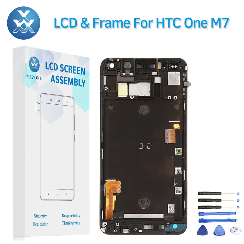 ЖК дисплей для htc one m7 Дисплей Сенсорный экран планшета Ассамблеи Запчасти авто с
