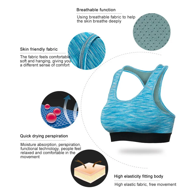 Красочная Серия сексуальный женский спортивный бюстгальтер для бега и йоги